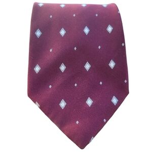 Henry Jacobson Burgundy Geometric Men Silk Tie
